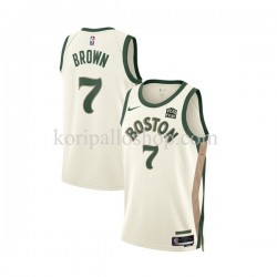 Boston Celtics Pelipaita Jaylen Brown 7 Nike 2023-2024 City Edition Valkoinen Swingman
