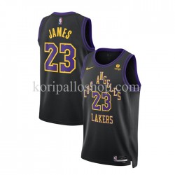Los Angeles Lakers Pelipaita LeBron James 23 Nike 2023-2024 City Edition Musta Swingman