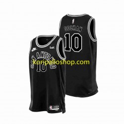 San Antonio Spurs Pelipaita Jeremy Sochan 10 Nike 2022-2023 Classic Edition Musta Swingman