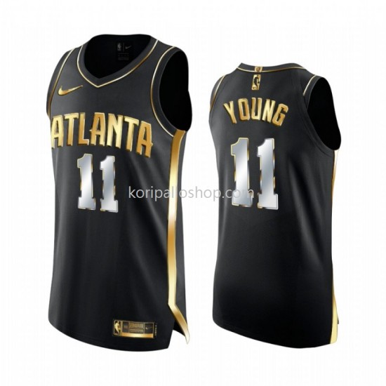 Atlanta Hawks Pelipaita Trae Young 11 2020-21 Golden Edition Musta Swingman