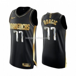 Dallas Mavericks Pelipaita Luka Doncic 77 2020-21 Golden Edition Musta Swingman