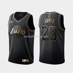 Los Angeles Lakers Pelipaita LeBron James 23 Nike Golden Edition Musta Swingman