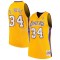 Los Angeles Lakers Pelipaita Shaquille O Neal 34 Hardwood Classics Keltainen Swingman