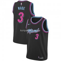 Miami Heat Pelipaita Dwyane Wade 3 2018-19 Nike City Edition Musta Swingman