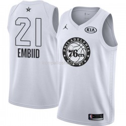 Philadelphia 76ers Pelipaita Joel Embiid 21 2018 All-Star Jordan Brand Valkoinen Swingman