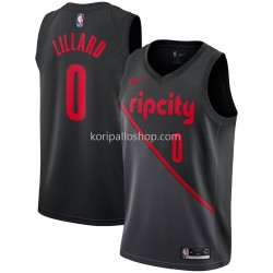 Portland Trail Blazers Pelipaita Damian Lillard 2018-19 Nike City Edition Musta Swingman