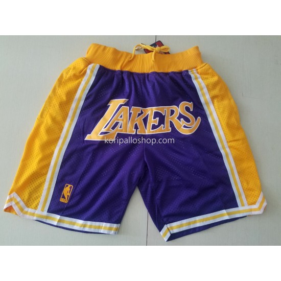 Los Angeles Lakers Violetti Taskut Vetoketjulliset Shortsit Swingman Los Angeles Lakers Violetti Taskut Vetoketjulliset Shortsit Swingman