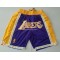 Los Angeles Lakers Violetti Taskut Vetoketjulliset Shortsit Swingman