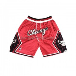 Chicago Bulls City Edition Punainen Taskut Vetoketjulliset Shortsit Swingman