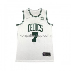 Boston Celtics Pelipaita Jaylen Brown 7 Nike 2022-23 Association Edition Valkoinen Swingman