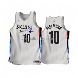 Brooklyn Nets Pelipaita Ben Simmons 10 Nike 2022-23 City Edition Valkoinen Swingman