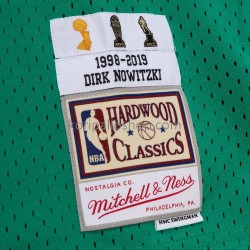 Dallas Mavericks Pelipaita Dirk Nowitzki 41 HWC Harwood Classics 1998-2019 Vihreä Swingman