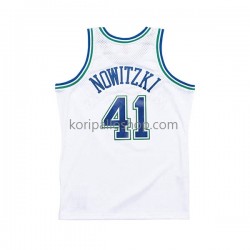 Dallas Mavericks Pelipaita Dirk Nowitzki 41 Mitchell Ness 1998-99 Valkoinen Swingman