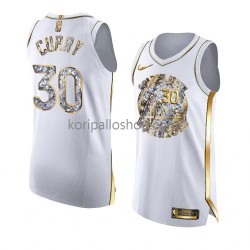 Golden State Warriors Pelipaita Stephen Curry 30 Nike 2022 Golden Diamond Edition Valkoinen Swingman