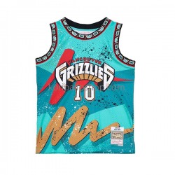 Memphis Grizzlies Pelipaita Vancouver Grizzlies Mike Bibby 10 Hyper Hoops Mitchell Ness 1998-99 Sinivihreä Swingman