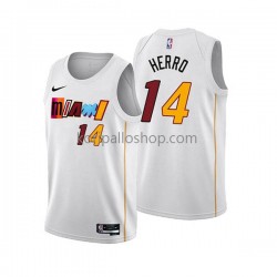 Miami Heat Pelipaita Tyler Herro 14 Nike 2022-23 City Edition Valkoinen Swingman