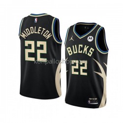 Milwaukee Bucks Pelipaita Khris Middleton 22 Jordan 2022-23 Statement Edition Musta Swingman