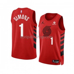 Portland Trail Blazers Pelipaita Anfernee Simons 1 Nike 2022-23 Statement Edition Punainen Swingman