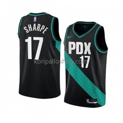 Portland Trail Blazers Pelipaita Shaedon Sharpe 17 Nike 2022-23 City Edition Musta Swingman